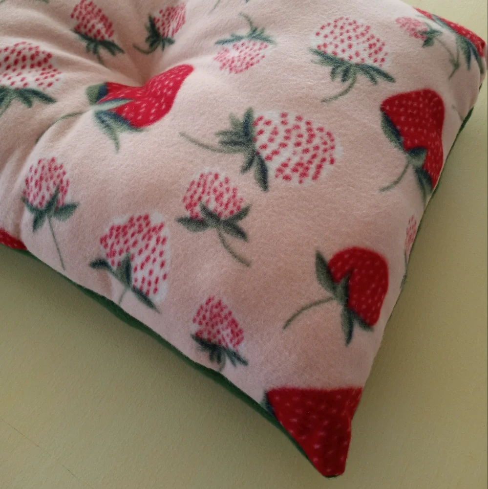 Plush Strawberry Cat Bed Dog Bed Pet Bed Handmade